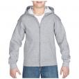 K163 Gildan Childrens Zipped Hooded Sweat