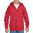 K163 Gildan Childrens Zipped Hooded Sweat