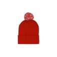 K154 Acrylic Pom Pom Beanie Hat