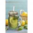 L027 Recycled Glass Mug With Straw 550ml