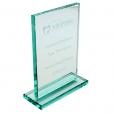 H143 Jade Green Budget Rectangle Award