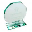 K033 Jade Glass Facetted Octagon Award