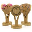 Q096 Solid Oak Trophy Award - Full Colour