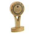 Q096 Solid Oak Trophy Award - Full Colour