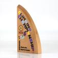 Q096 Solid Beech Faceted Award