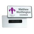 Q074 Domed Metal Name Badge