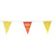 N074 Bunting - White Triangular Pennants