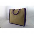 H100 Large Natural Bag with Dyed Gusset