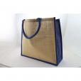 J104 Large Natural Bag with Dyed Gusset - Full Colour