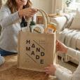 Q048 Green & Innocent Mamba Jute Bag - Spot Colour