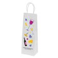 Q051 Ashdown Bottle White Kraft Paper Gift Bag - Full Colour