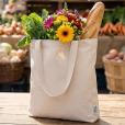 Q049 Green & Innocent Recycled Natural 10oz Canvas Bag - Swara - Spot Colour