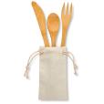 M135 Bamboo Cutlery Set With Pouch
