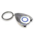 Q032 Stamped Enamel Wishbone Trolley Token Key Ring