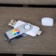 Q017 Dual Twister 8GB USB Flash Drive - Full Colour