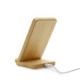 M082 Bamboo Phone Stand With Built In Wireless Charger