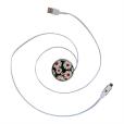 Q013 Circular Retractable Charging Cable - Full Colour
