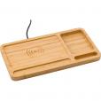 L082 Bamboo Wireless Charging Desk Organiser