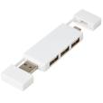 N014  Mulan Dual 3 Port USB Hub - Spot Colour
