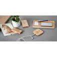 M084 5000mAh Bamboo Wireless Charging Powerbank - Spot Colour