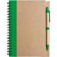 L069 Eco Wirobound Notebook with Pen-Full Colour 