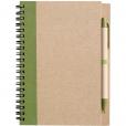 L069 Eco Wirobound Notebook with Pen-Full Colour 