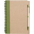 L069 Eco Wirobound Notebook with Pen-Full Colour 