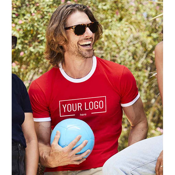 N158 Fruit of the Loom Men's Valueweight Ringer T-Shirt