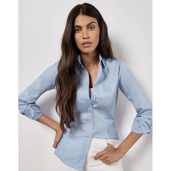 Q166 Kustom Kit Long Sleeve Premium Oxford Shirt - Women's