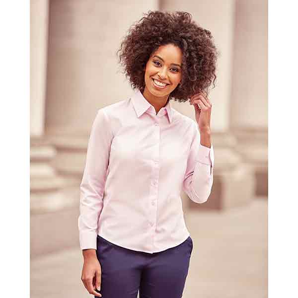 H172 Russell Collection Ladies Long Sleeve Blouse 