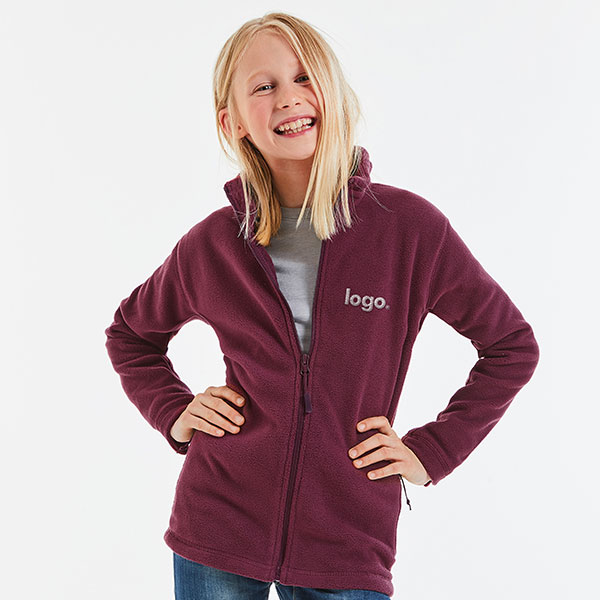 L165 Russell Childrens Full Zip Outdoor Fleece