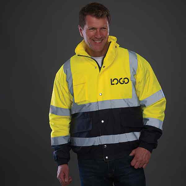 H168 Yoko Hi-Vis 2 Tone Bomber Jacket 