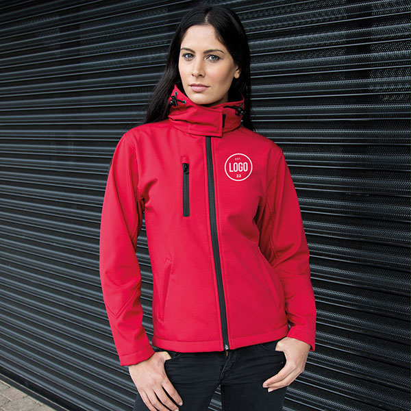 L165 Result Core Ladies Lite Hooded Softshell