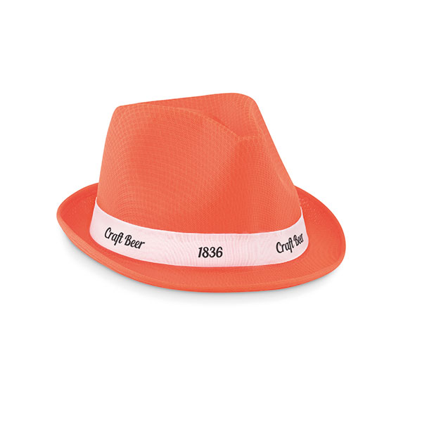 L152 Coloured Promo Trilby Hat  - White Ribbon