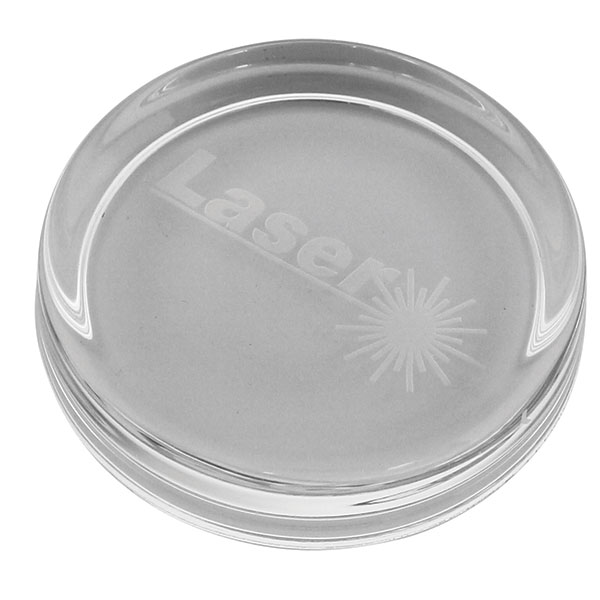 L035 90mm Round Glass Paperweight