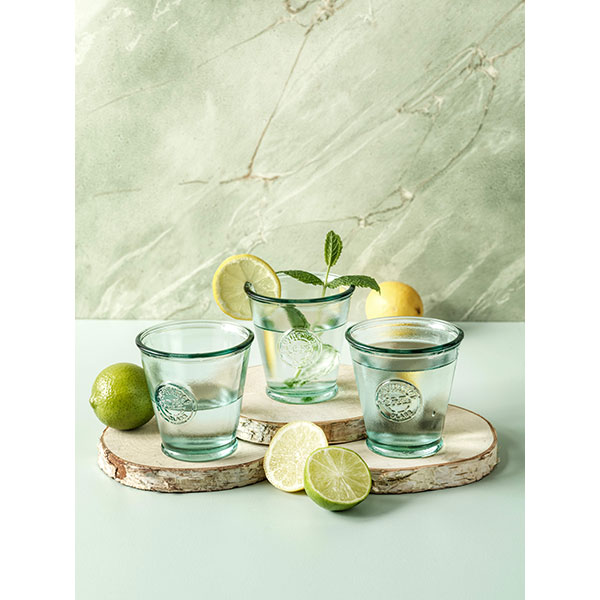 L027 Recycled 3 Piece Glass Cup Set 300ml
