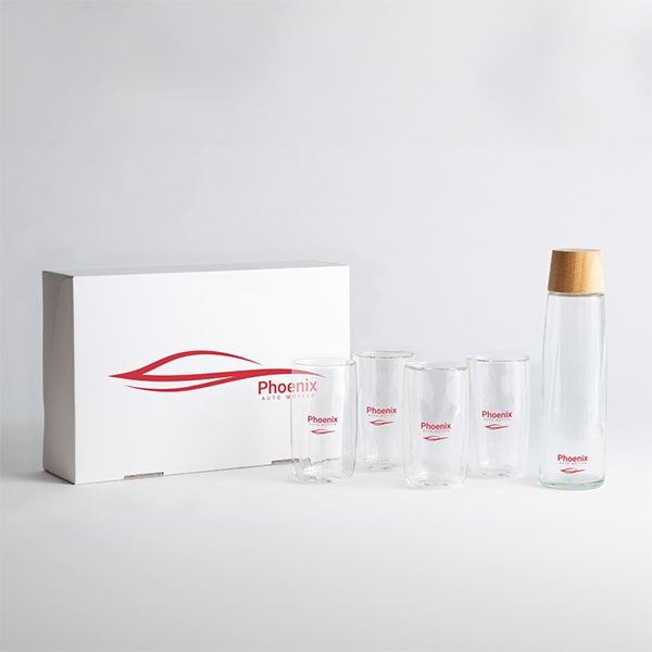 Q094 Chili Calypso Executive Recycled Glass Set