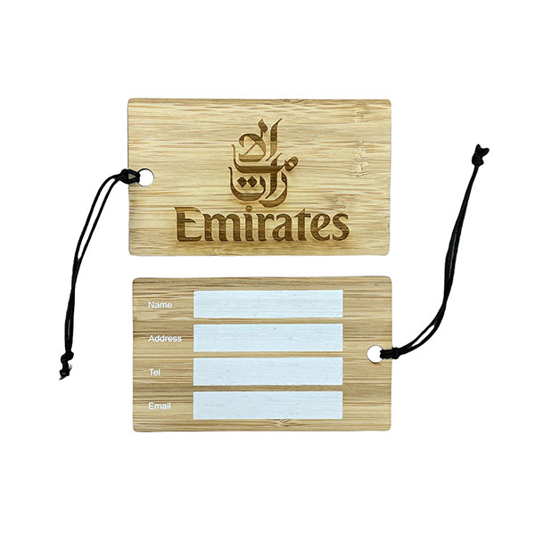 M090 Bamboo Luggage Tag