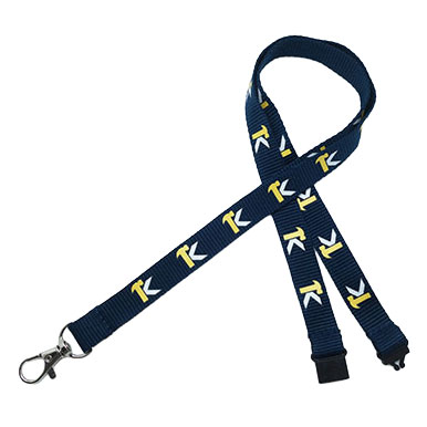 Q073 15mm rPET Flat Polyester Lanyard