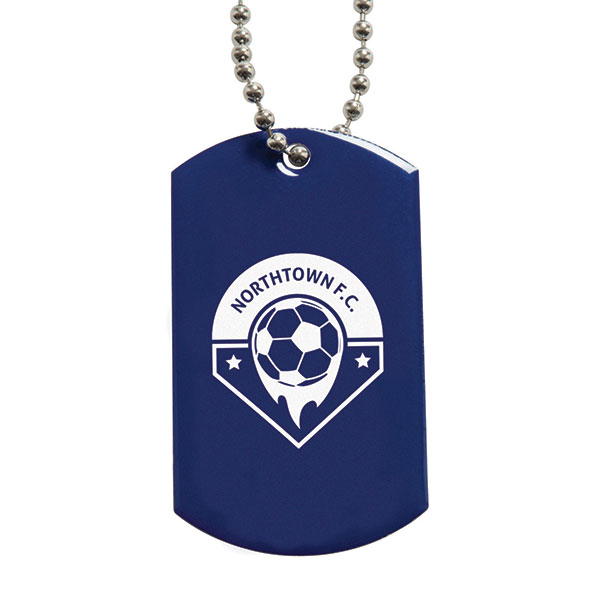 N081 Printed Metal Dog Tag - Spot Colour