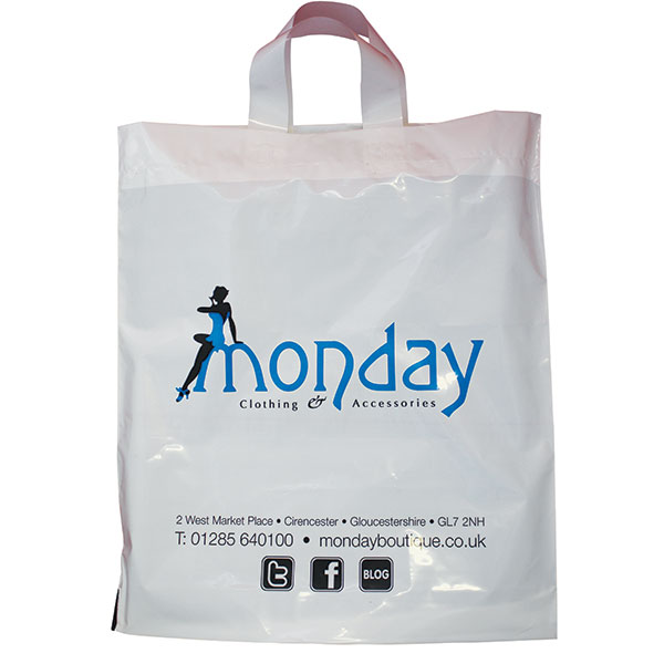 L130 30% Recycled Flexi Loop Carrier Bag