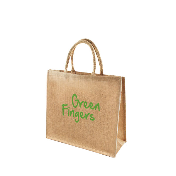 N068 Green & Innocent Tembo Natural Jute Bag - Spot Colour