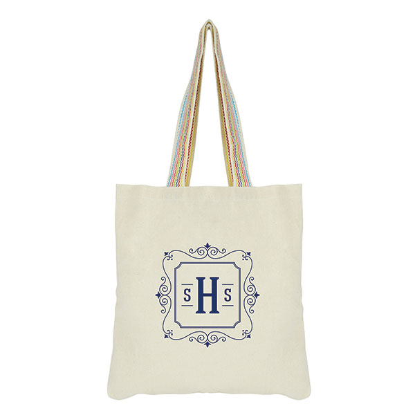 L133 Rainbow Handled Cotton Shopper