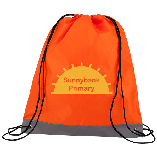 K132 Reflective Drawstring Bag