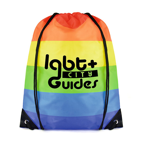 L131 Rainbow Drawstring Bag