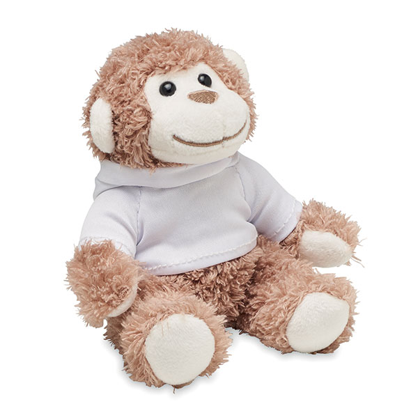 M138 Monkey Plush Wearing a Hooded Sweater 