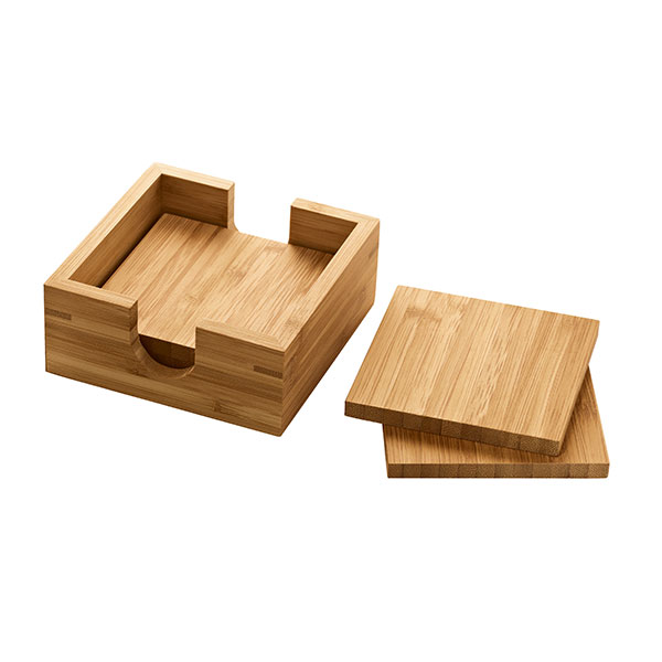 M027 Bamboo Coaster Set 