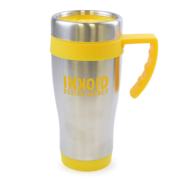 H004 Colour Trim Stainless Steel Travel Mug