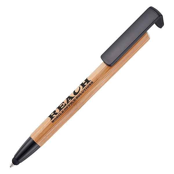 N130 Autograph Bamboo Phone Up Ballpen - Spot Colour