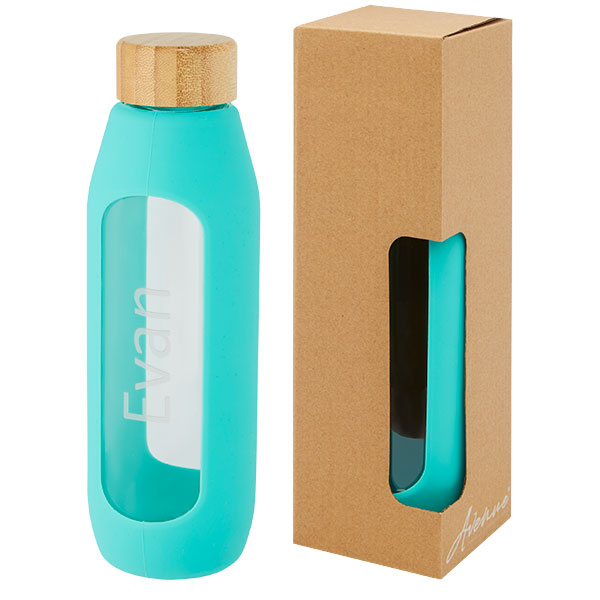 M015 Avenue Borosilicate Glass Bottle with Bamboo Lid